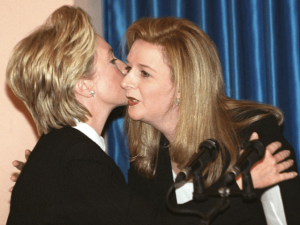 Hillary Clinton and Suha Arafat