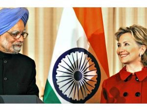 Hillary with the Indian Prime Minister