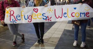 Refugees Welcome protesters in Germany