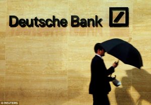 Deutsche Bank shares were indicated down 8.83 percent in Frankfurt earlier today but a report that Germany's largest bank is close to a cut-price fine deal with American authorities over the sale of toxic mortgage bonds has helped boost its share price