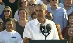 President Obama speaking at the University of North Carolina, Nov. 2, 2016